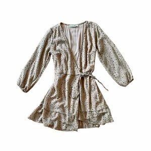 Abercrombie Polka Dot Wrap Mini Dress XXSP
